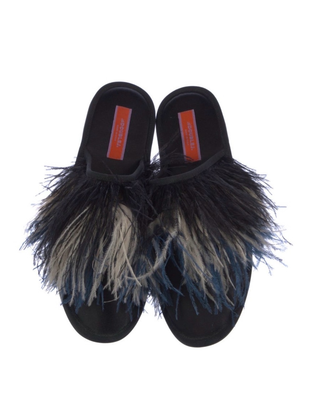 La Double J Feather Trim Slide Sandal - Picture 4 of 6